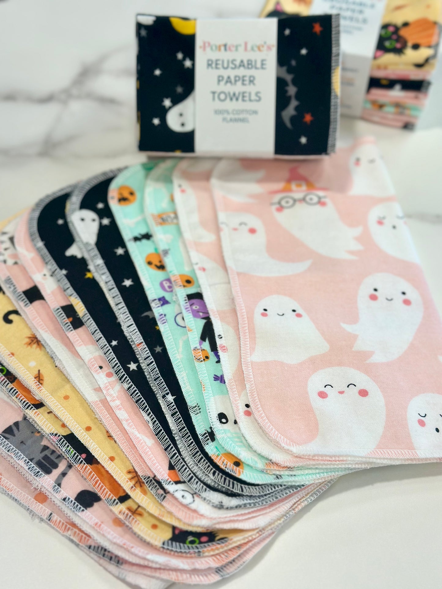 Reusable Paper Towels--Spooky Variety Set