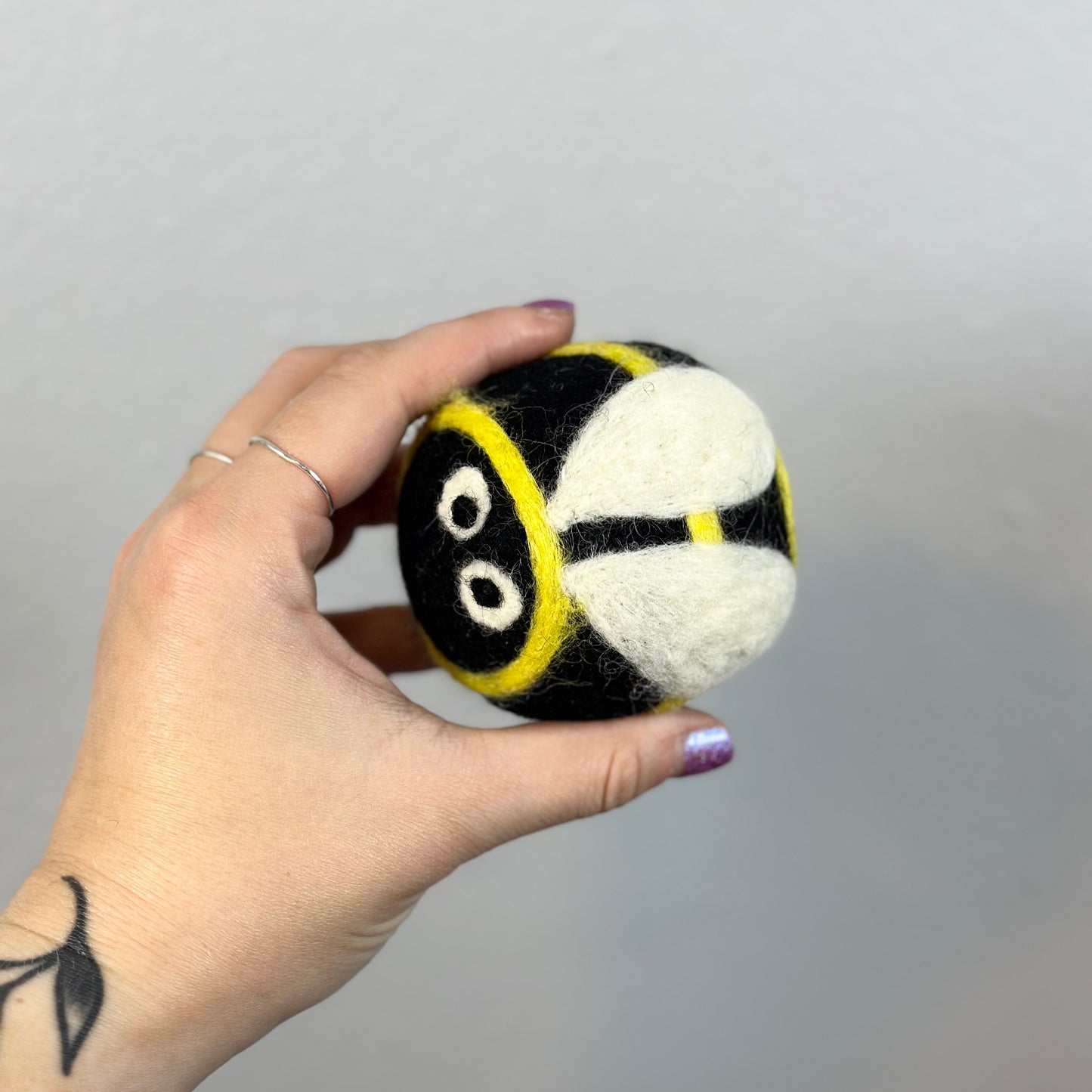 Organic Wool Dryer Balls--Bumble Bee