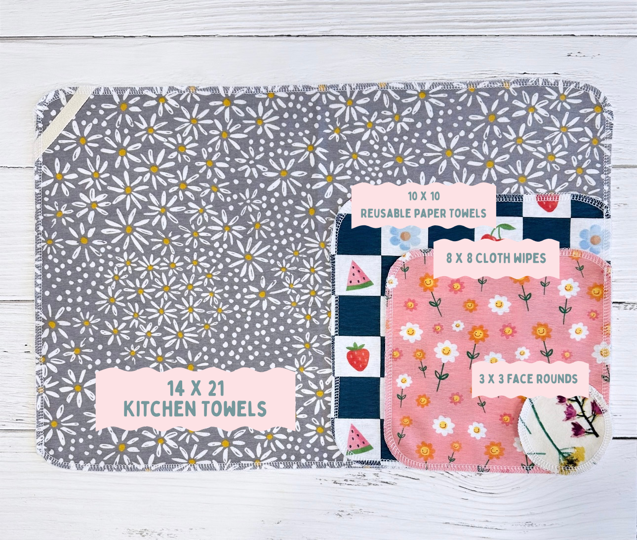 Reusable Paper Towels--Summer Picnic