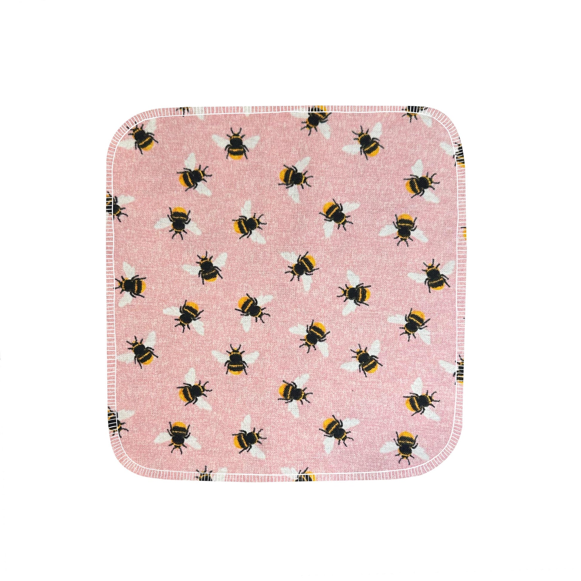 Reusable Paper Towels--24 count--Pink Denim Bees--Porter Lee's