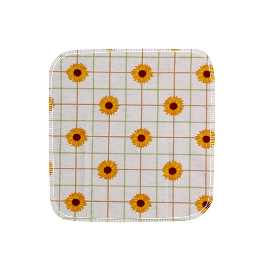 Reusable Paper Towels--24 count--Plaid Sunflowers--Porter Lee's