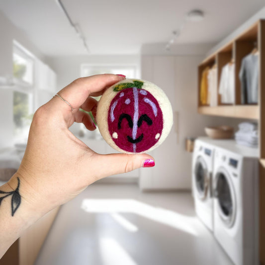 Organic Wool Dryer Balls--Pretty Plum